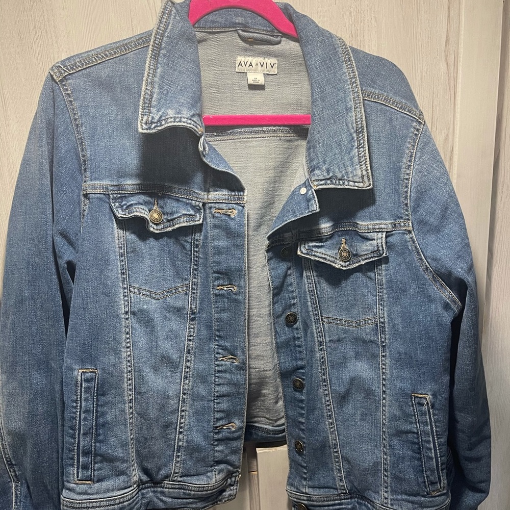 AVA VIV JEAN JACKET 1X PLUS SIZE